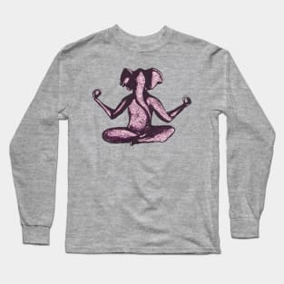 Yoga Elephant Long Sleeve T-Shirt